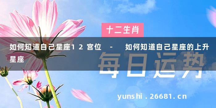 如何知道自己星座12宫位 - 如何知道自己星座的上升星座